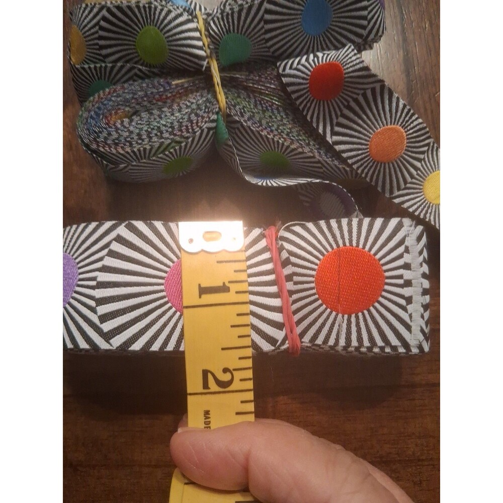 Tula Pink Designer Ribbon Lot Linework Multicolor 2 Widths - Picture 2 of 4